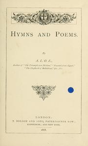 Cover of: Hymns and poems