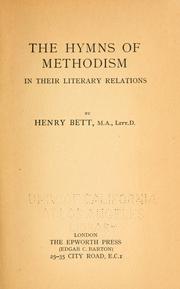 Cover of: The hymns of Methodism in their literary relations