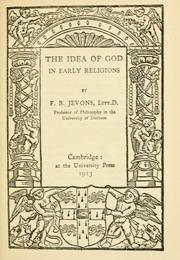 Cover of: The idea of God in early religions. by F. B. Jevons