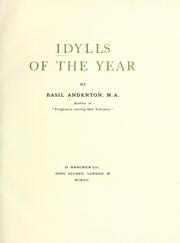 Cover of: Idylls of the year. | Basil Anderton