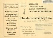 Cover of: Illustrated and descriptive catalog of saddlery, carriage and sleigh trimmings, general store supplies