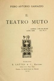 Cover of: Il teatro muto by Piero Antonio Gariazzo