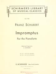 Cover of: Impromptus for the pianoforte. | Franz Schubert