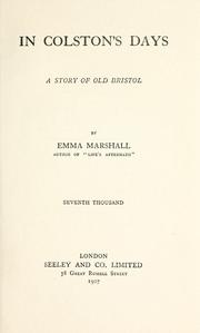 Cover of: In Colston's days by Emma Marshall