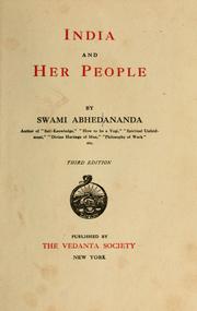 Cover of: India and her people. by Swami Abhedânanda