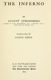 Cover of: The inferno by August Strindberg
