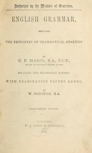 Cover of: English grammar by C. P. Mason