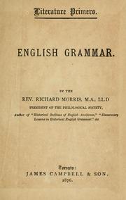 Cover of: English grammar by Richard Morris, Richard Morris