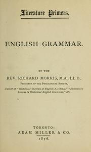 Cover of: English grammar by Richard Morris