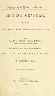 Cover of: English grammar by C. P. Mason, C. P. Mason