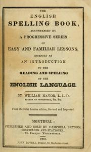 Cover of: The English spelling book by William Fordyce Mavor