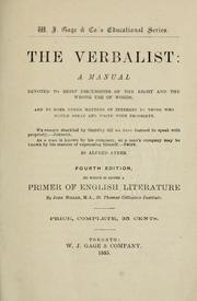 Cover of: The verbalist by Ayres, Alfred