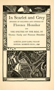 Cover of: In scarlet and grey by Florence Henniker