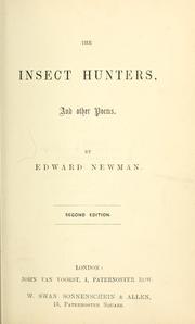 Cover of: insect hunters, and other poems.