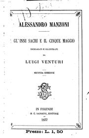 Cover of: Gl'inni sacri e Il cinque maggio