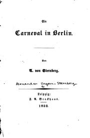 Cover of: Ein Carneval in Berlin