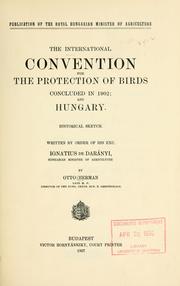 Cover of: International convention for the protection of birds
