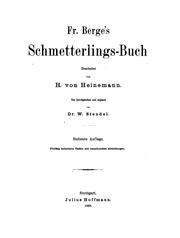 Cover of: Fr. Berge's Schmetterlings-buch