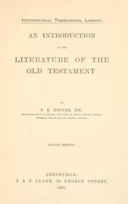Cover of: An introduction to the literature of the Old Testament. by S. R. Driver