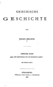 Cover of: Griechische Geschichte by Julius Beloch