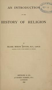 Cover of: introduction to the history of religion | F. B. Jevons