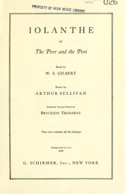 Cover of: Iolanthe: or, The peer and the peri