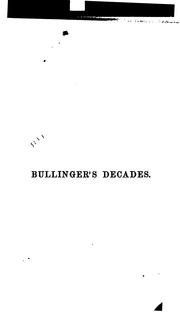Cover of: The Decades of Henry Bullinger by Heinrich Bullinger , Thomas Harding, H. I ., Parker Society (Great Britain)
