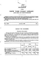 Cover of: Bulletin of the New York Public Library by New York Public Library.
