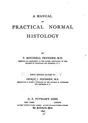 Cover of: A Manual of Practical Normal Histology by Theophil Mitchell Prudden