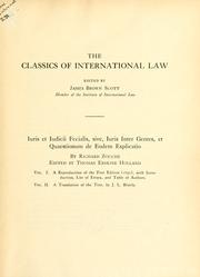 Cover of: Iuris et iudicii fecialis: sive, iuris inter gentes, et quaestionum de eodem explicatio