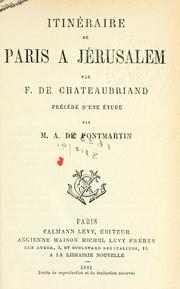 Itinéraire de Paris à Jérusalem by François-René de Chateaubriand