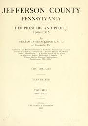 Cover of: Jefferson County, Pennsylvania: her pioneers and people, 1800-1915