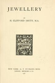 Cover of: Jewellery by H. Clifford Smith