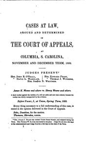 Cover of: Reports of Cases at Law Argued and Determined in the Court of Appeals and ...