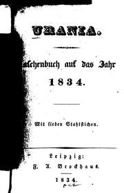 Cover of: Urania: Taschenbuch auf das Jahr 1810-1848 by Lion Feuchtwanger Memorial Library