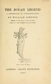 Cover of: The Jonah legend by Simpson, William