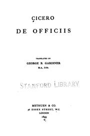 Cover of: De Officiis by Cicero