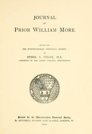 Cover of: Journal of Prior William More. by William More, William More