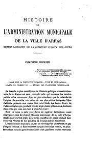 Cover of: Histoire de l'administration municipale de la ville d'Arras, depuis l'origine de la commune ...