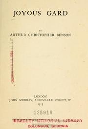 Cover of: Joyous gard by Arthur Christopher Benson