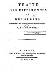 Cover of: Traité du calcul différentiel et du calcul intégral by Silvestre François Lacroix