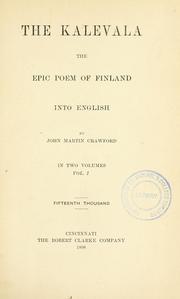 Cover of: The Kalevala: the epic poem of Finland