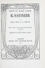 Cover of: Kashmir by Finetta Madelina Julia (Campbell) Bruce