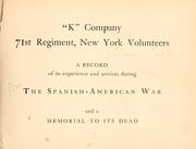 Cover of: "K" company, 71st regiment, New York volunteers by Arthur C Anderson