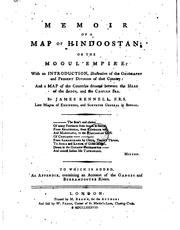 Cover of: Memoir of a Map of Hindoostan; Or, The Mogul Empire: Or the Mogul Empire ...