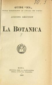Cover of: La botanica. by Augusto Béguinot