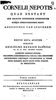Cover of: Quae exstant by Cornelius Nepos, Augustinus van Staveren
