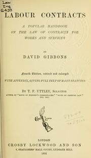 Cover of: Labour contracts by David Gibbons