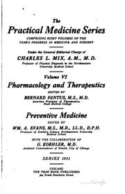 Cover of: Pharmacology and Therapeutics, Preventive Medicine