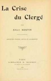 Cover of: crise du clergé.